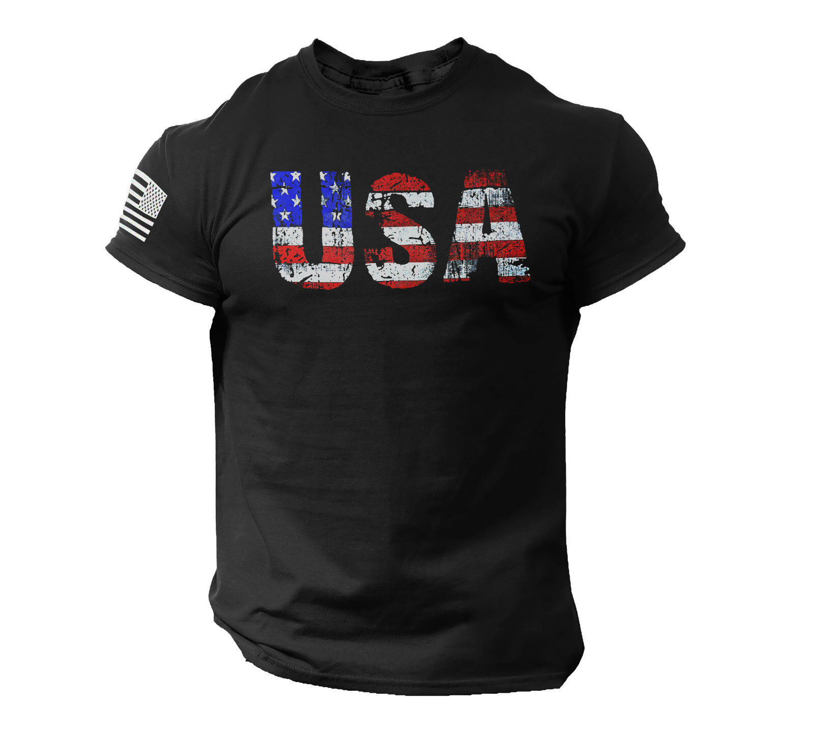 100% Cotton USA Patriotic T-Shirt – Proudly Printed in America S – XXL