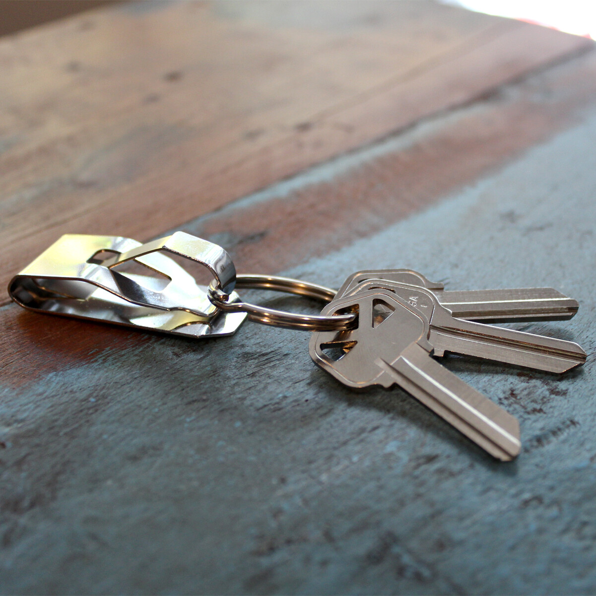 2 Pcs Secure Belt Clip Key Holder w Metal Hook & Heavy Duty 1 1/4″ Keychain Ring