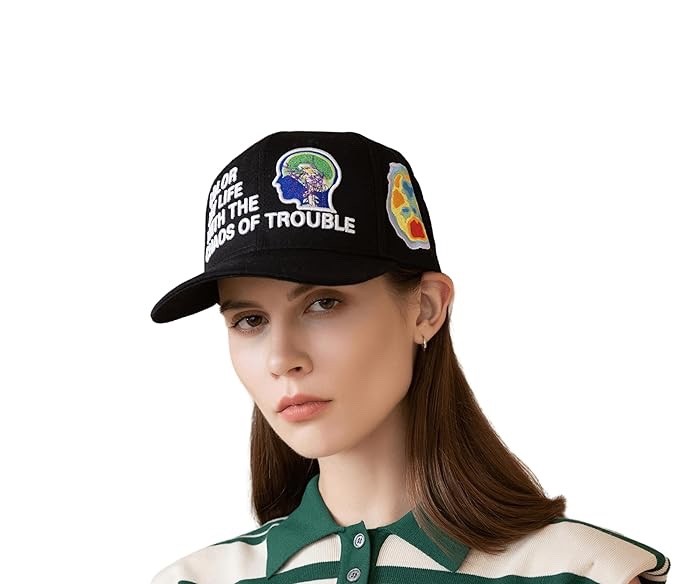 New – 1 PACK Brain Embroidered Baseball Cap, Adjustable Cotton Hat for Men Women