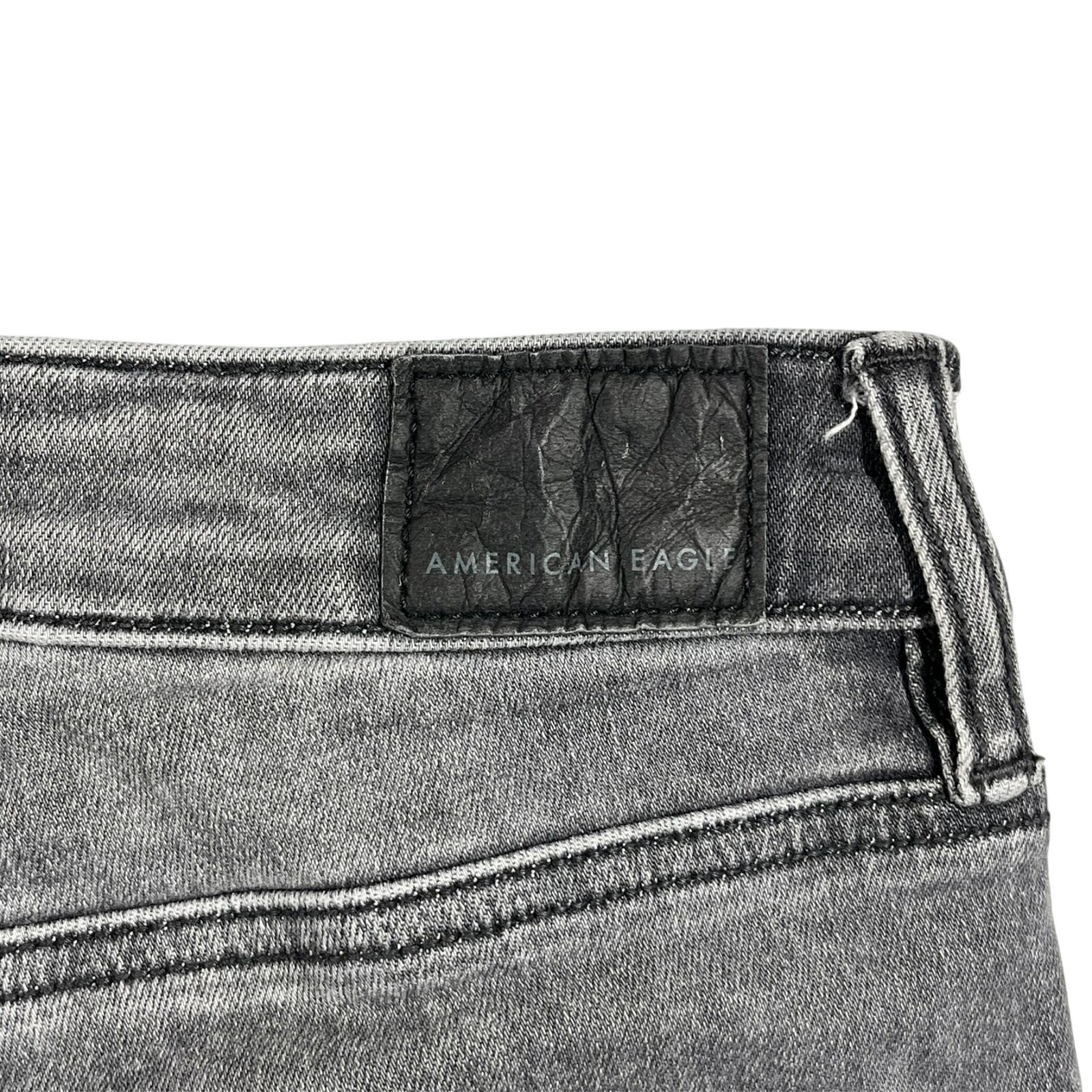 American Eagle Super Hi Rise Jegging Women’s 8 Long Distressed Flame Hem Pockets