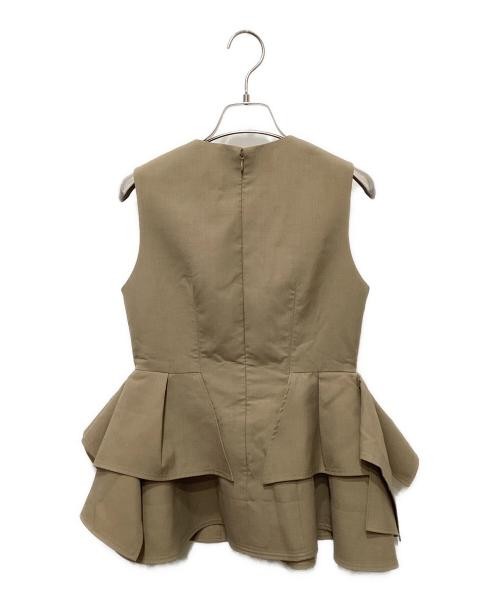 Anuans Women’s Brown Sleeveless Flare Top S Polyester Wool Casual