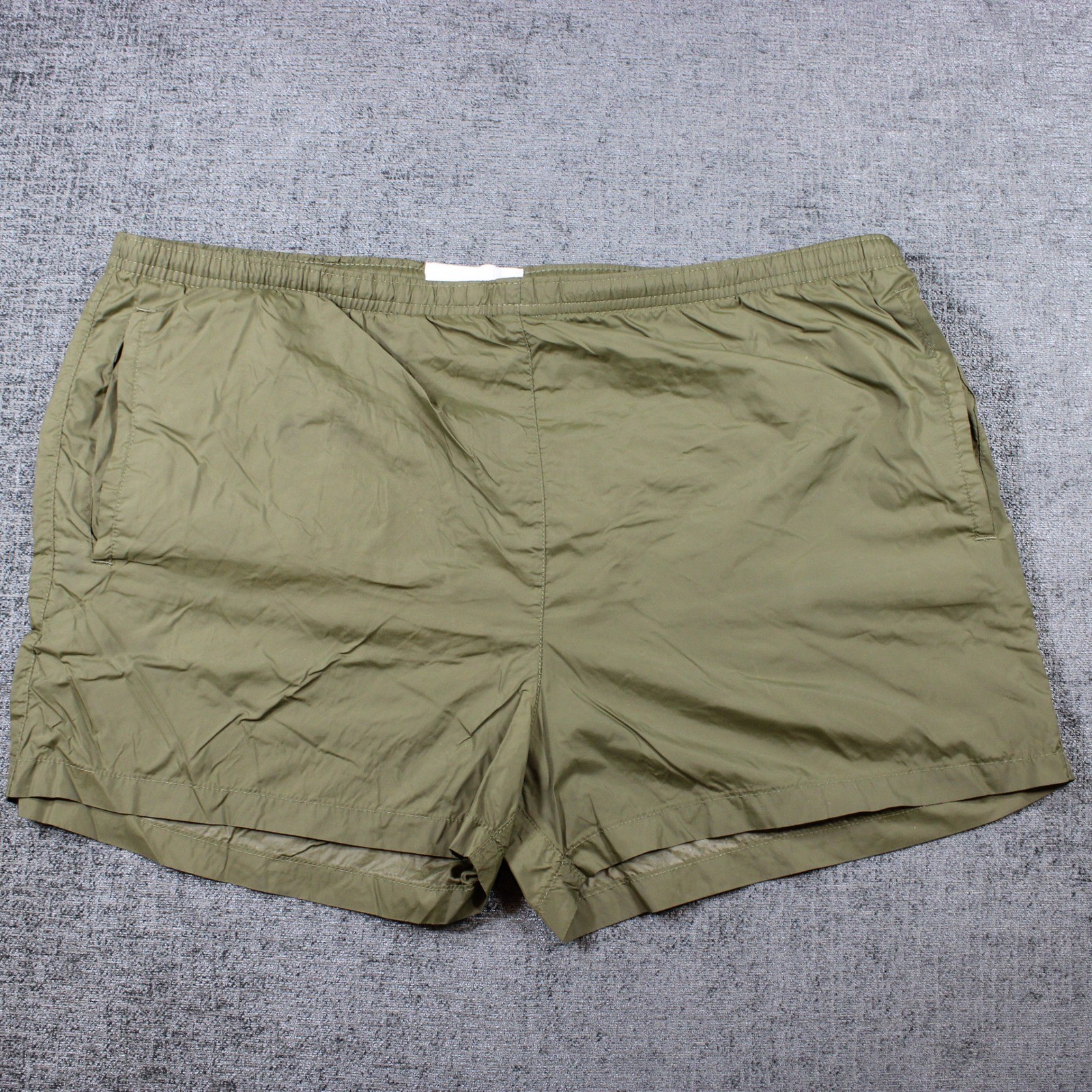 Solid & Striped Mens Swim Trunks Olive Green Mesh Lined Pockets Size XL