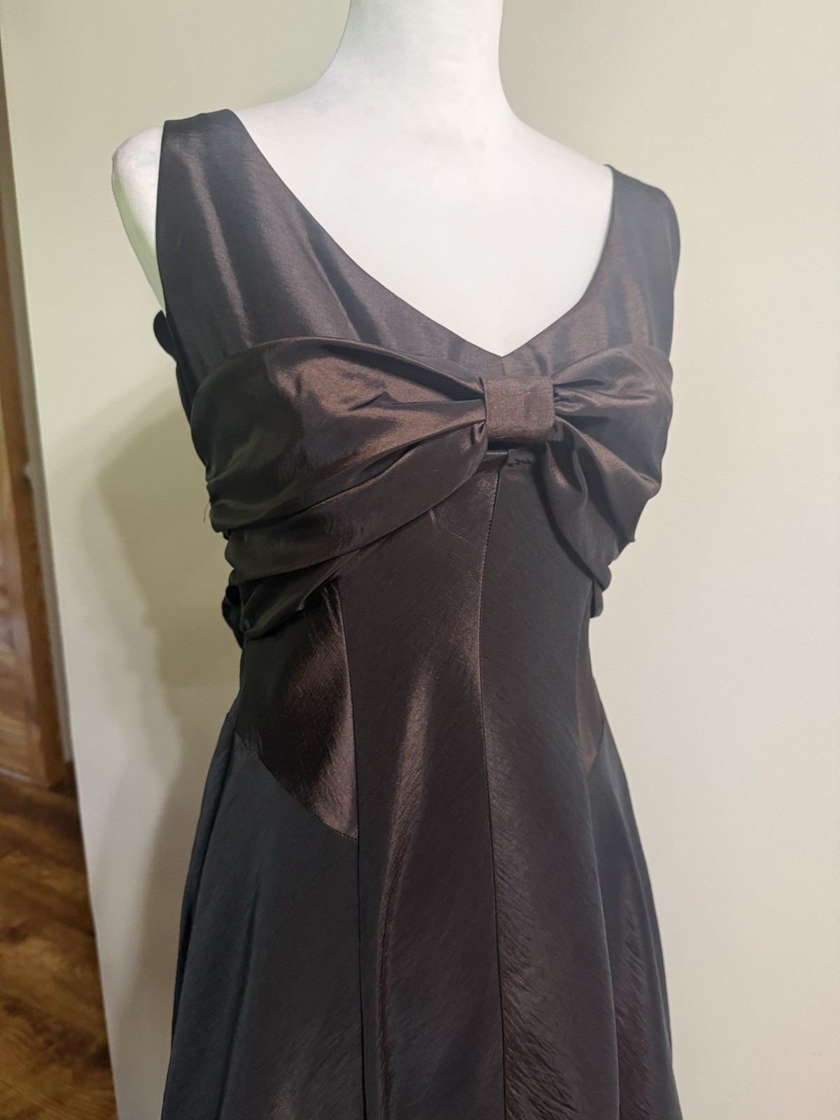 VTG SL Fashions Princess Cut Whimsy Midi Dress M Romantic Iridescent