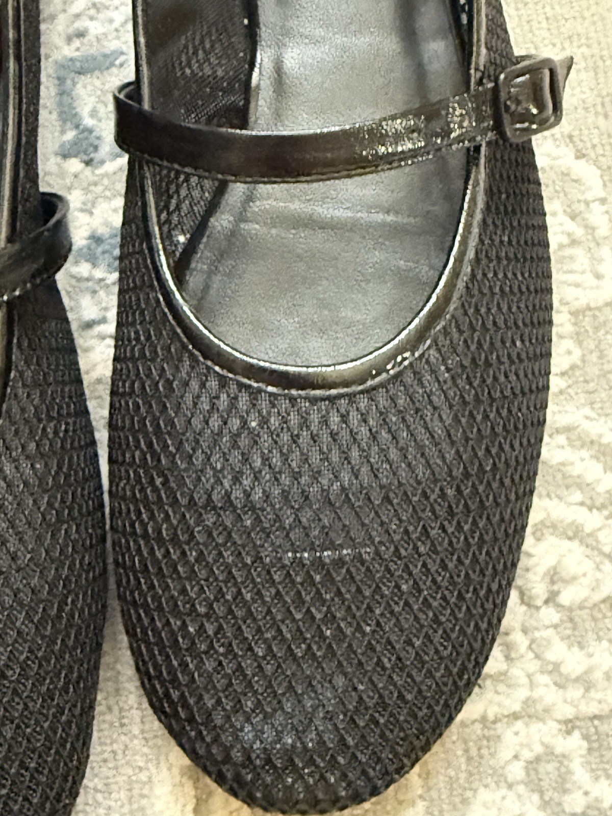M.Gemi The Amiable Black Mesh And Leather Mary Jane Sz 8
