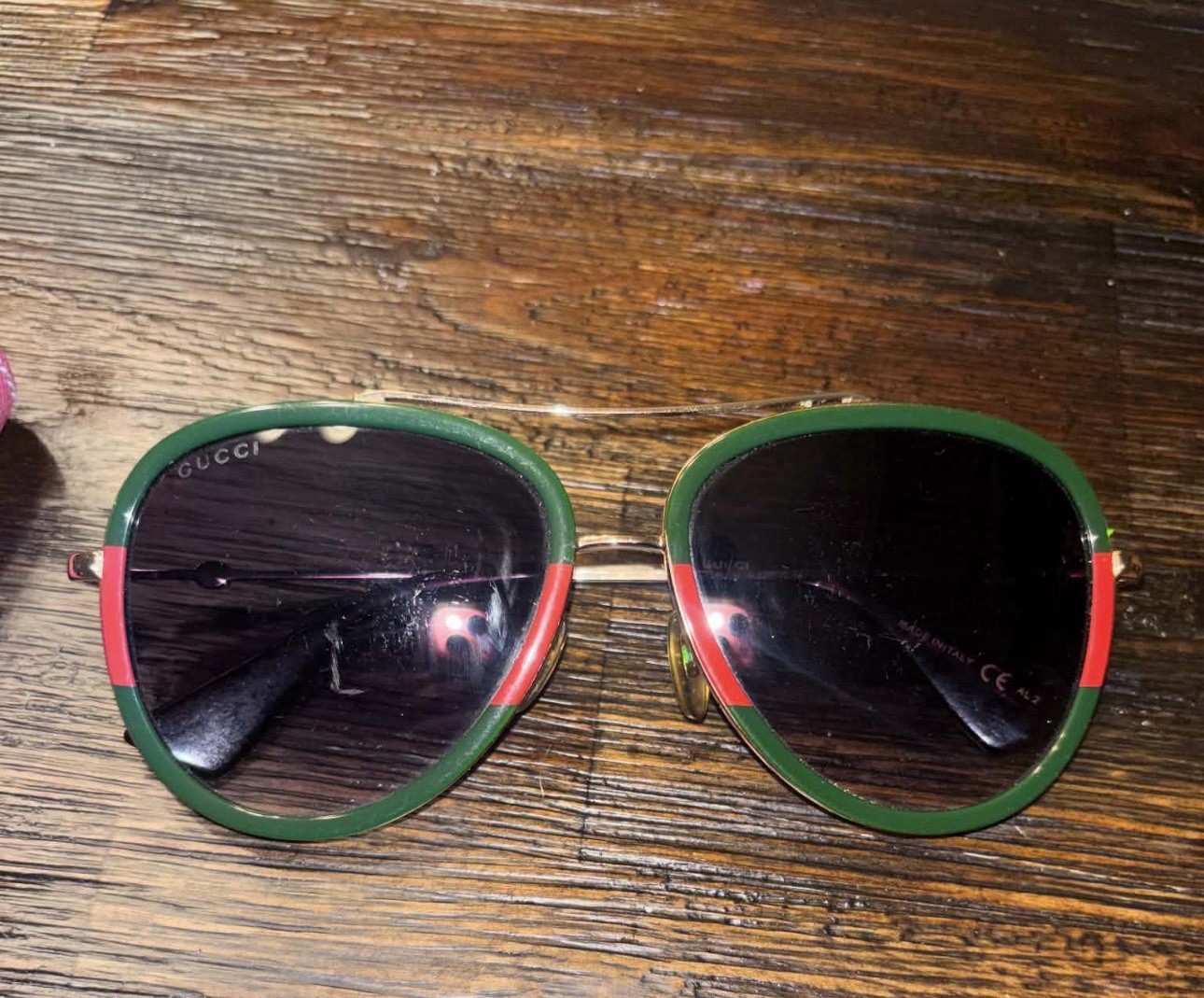 Gucci GG0062S 57mm Aviator “web” Sunglasses