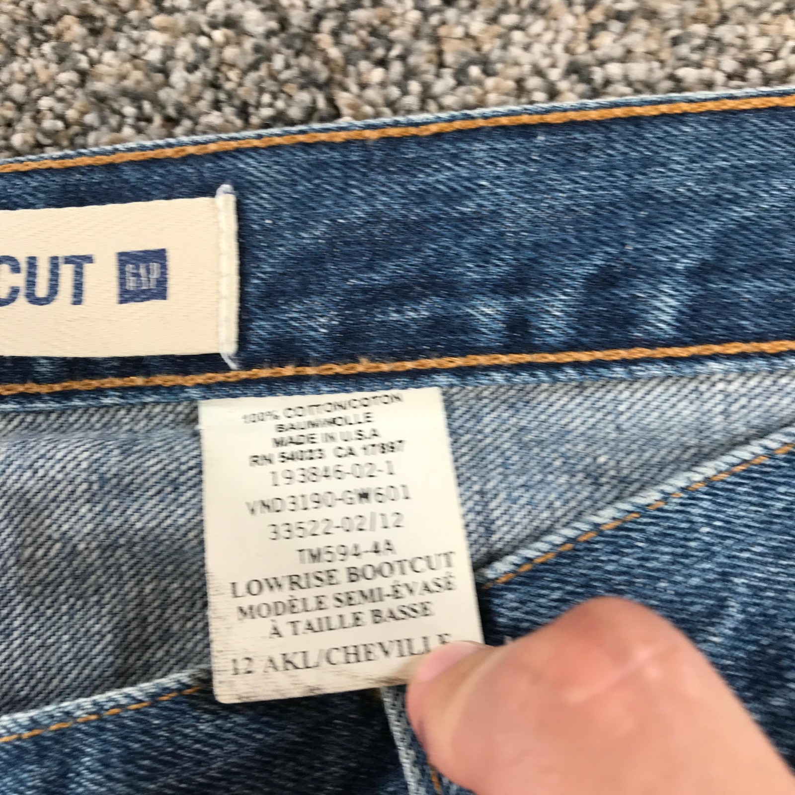 Vintage Gap Low Rise Bootcut Jeans Womens 12 Blue Med Wash Cotton Denim