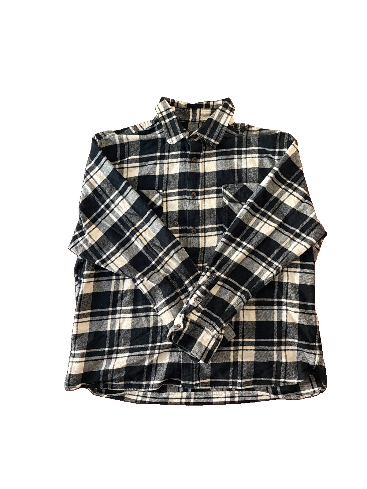 Jachs MFG Heritage Flannel Plaid Button-Up Shirt Long Sleeve XL