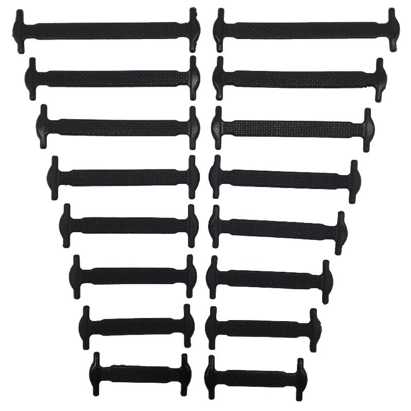 16pcs Elastic No Tie Shoelaces Silicone Stretch Rubber Bands Unisex Sneakers