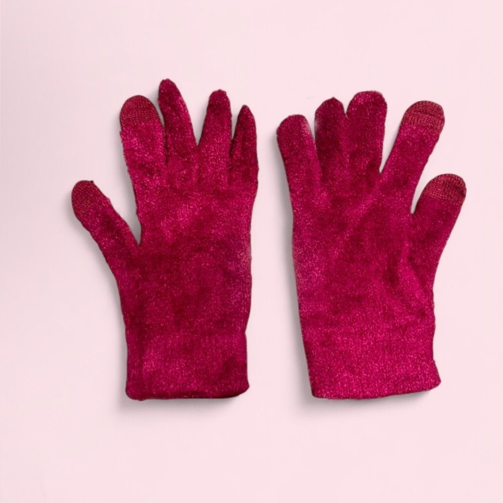Cejon Tech-Friendly Silver-Knit Fabric Gloves
