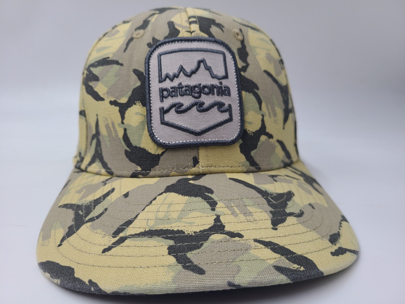 Patagonia Patch Roger That Camo Snapback Hat Cap Hike Outdoors Men Women Yellow