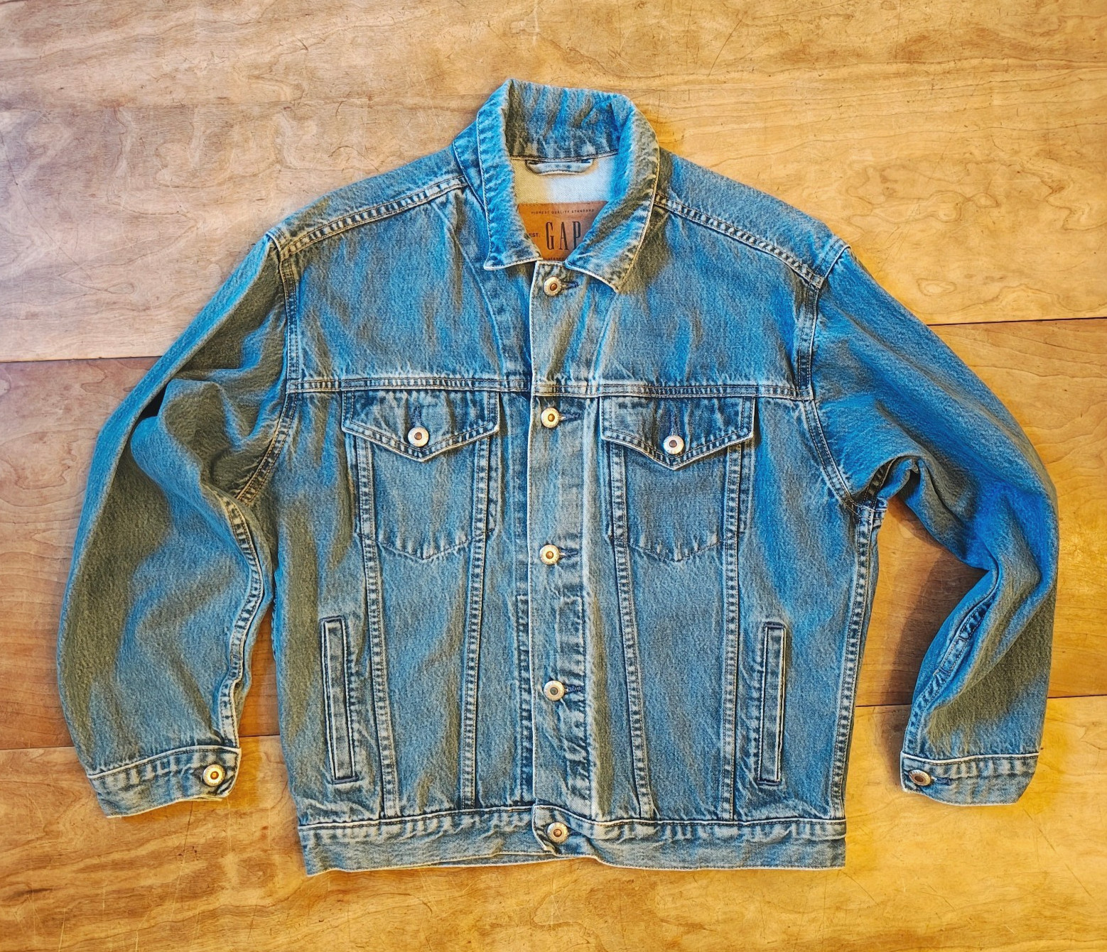 GAP Heritage Vintage Trucker Jacket F’99 Tagged XL Fits S/M Cropped Fit Y2K