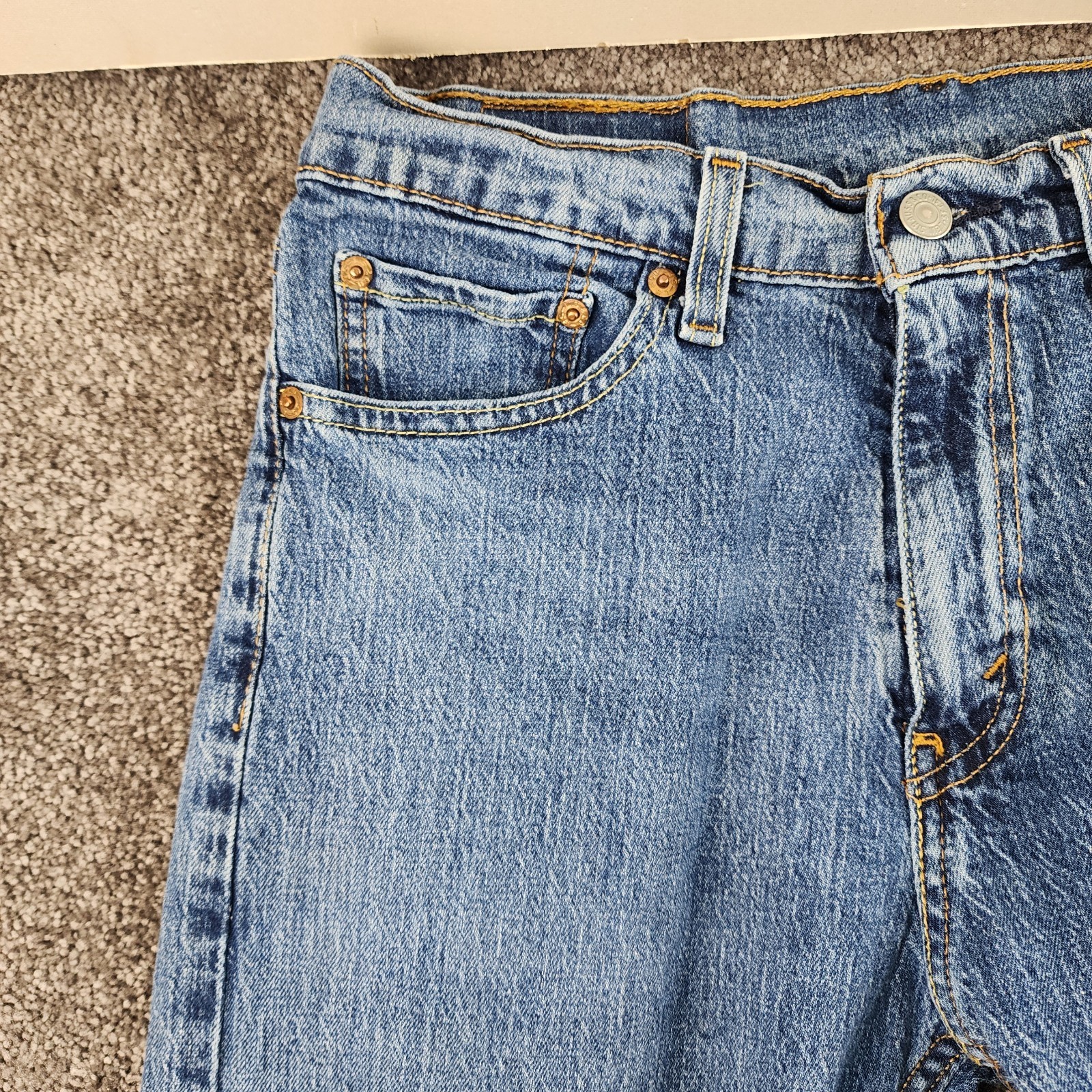 Levi’s 505 Jeans Mens 29×30 Blue Classic Straight Fit 100% Cotton Workwear Denim