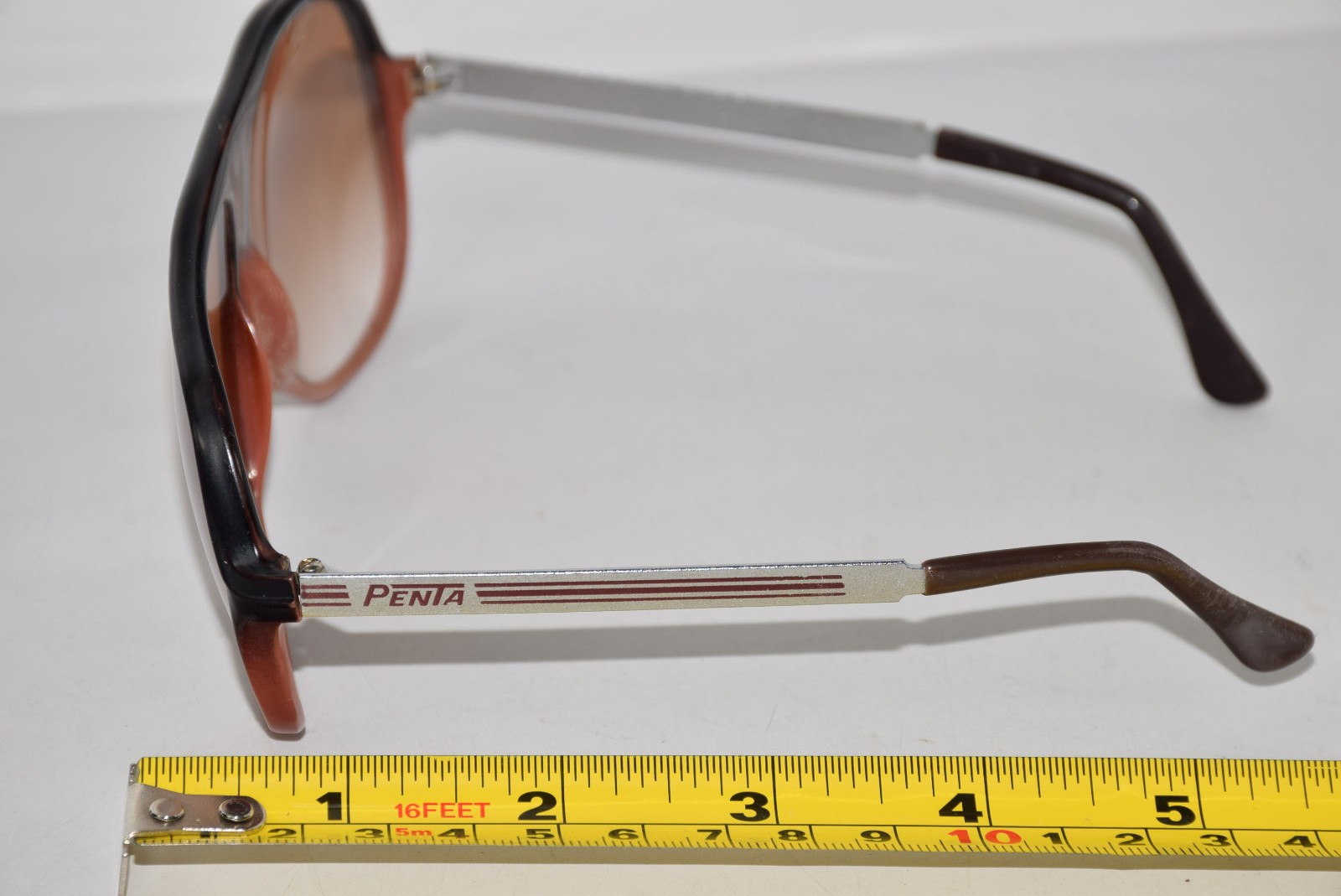 Vtg Carrera Penta Design 1980 Brown Gradient Lenses Sunglasses Made in Taiwan
