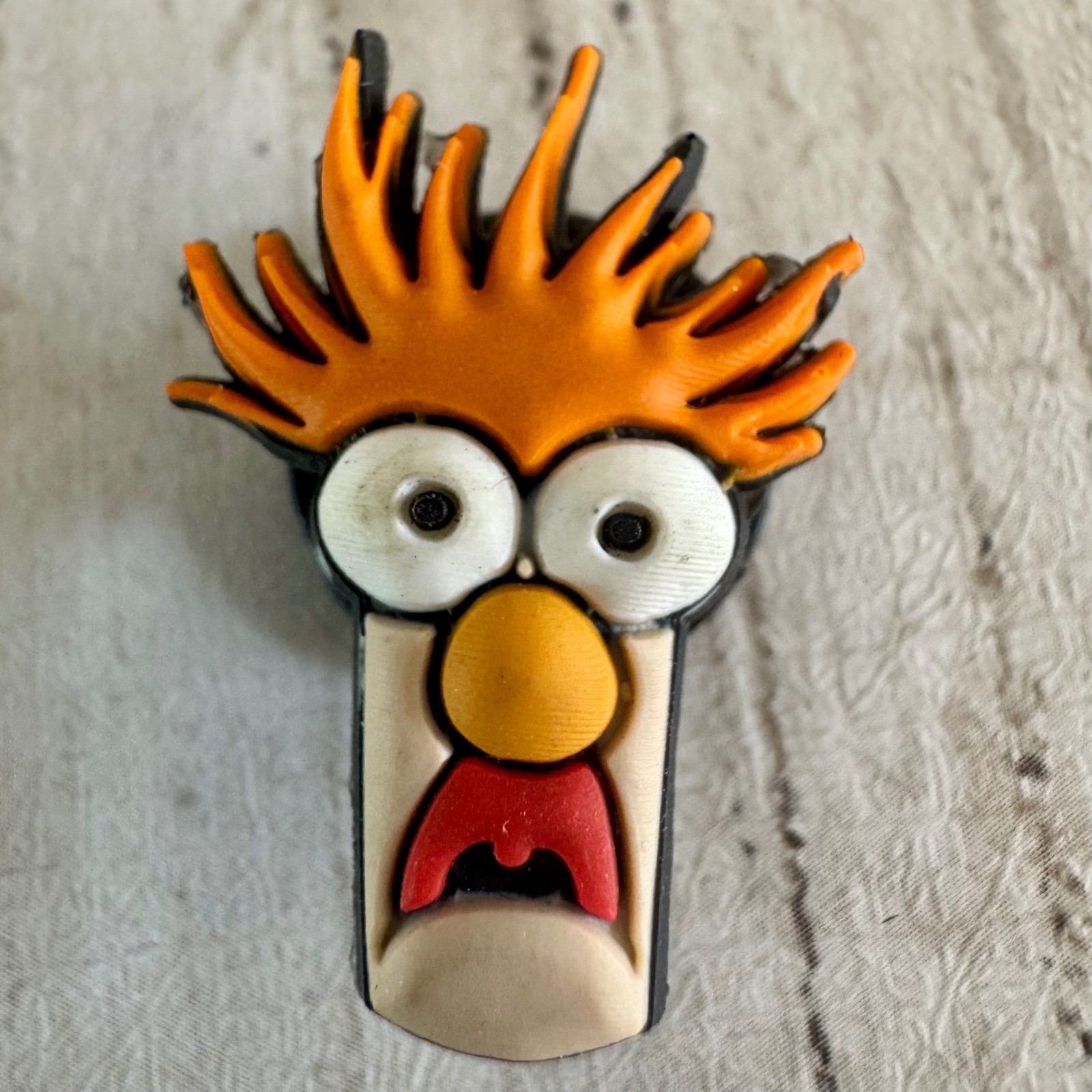 Disney Muppets Beaker Jibbitz Shoe Charm Orange Hair Vintage 2006 2007 TMHC PVC