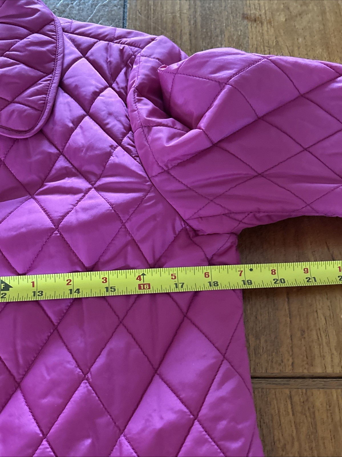 Coach Women Nylon Blended Quilted Logo Snap Button Jacket Rose S Puffer Coat