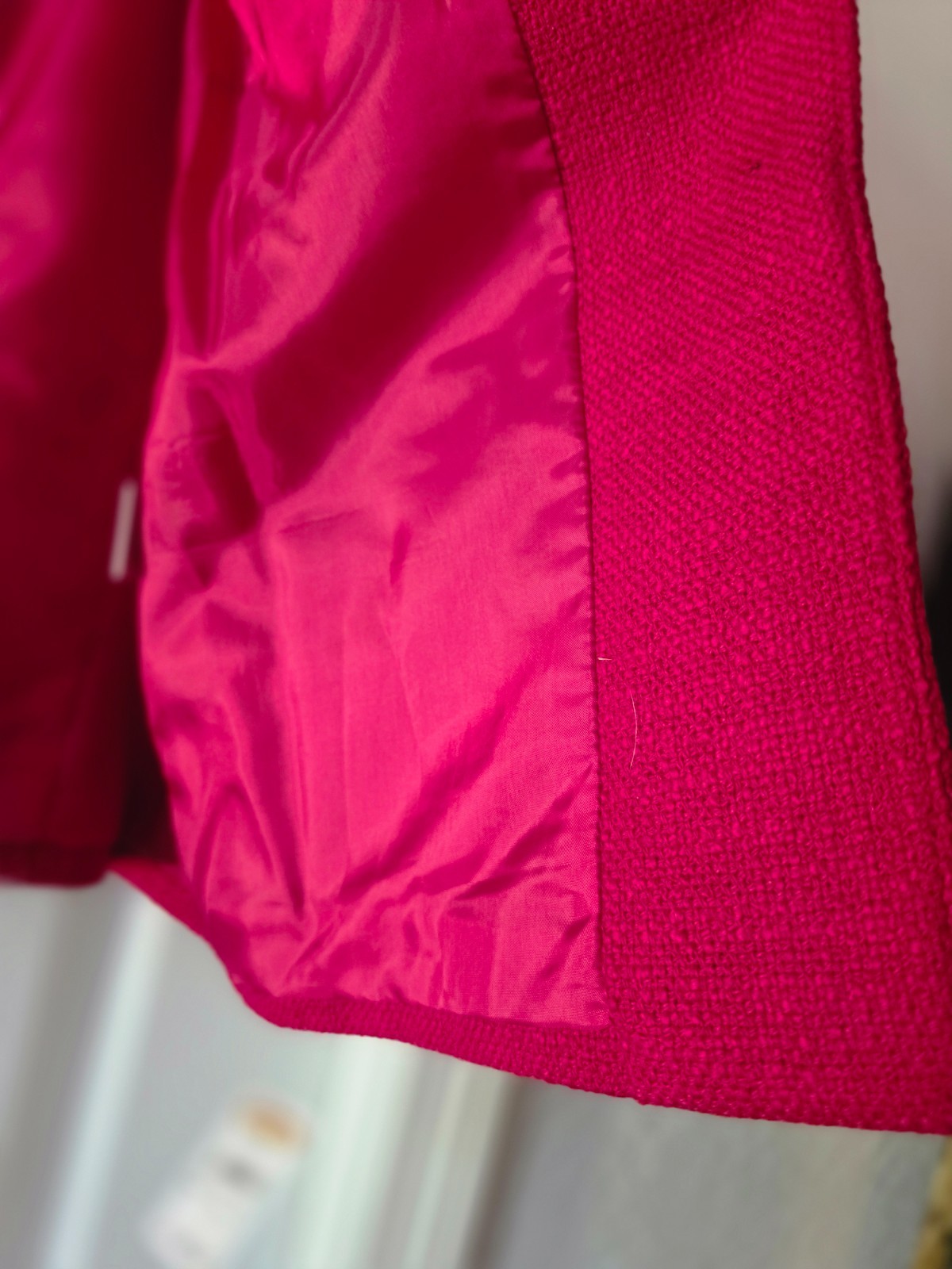 TALBOTS REDDISH FUSHIA COLOR COTTON BLEND BLAZER SZ.14 NWT