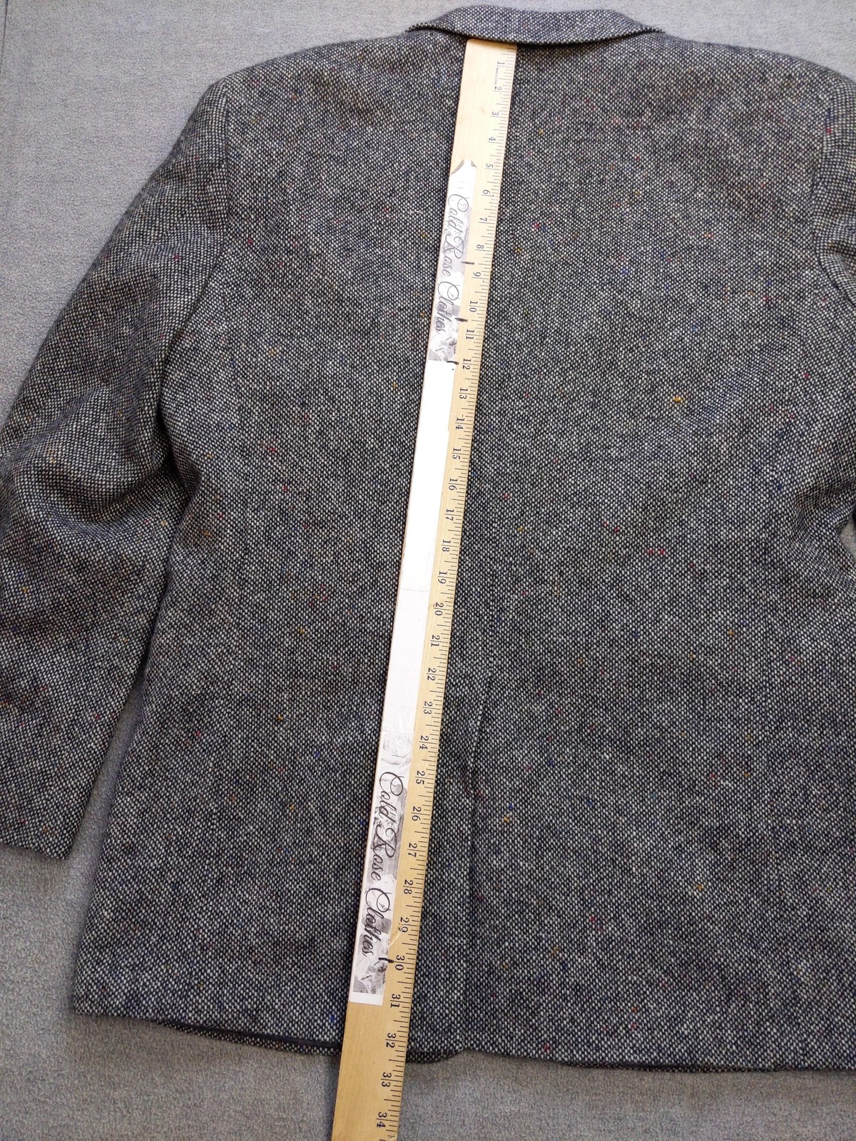 Deansgate Blazer Mens 42 Long Gray Wool Tweed Sport Coat Jacket Tweed Mottled