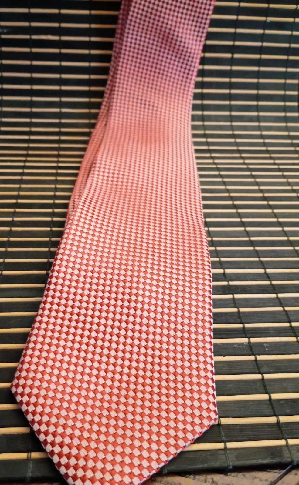 HAND MADE JACOB ALEXANDER RED CHECKED TIE