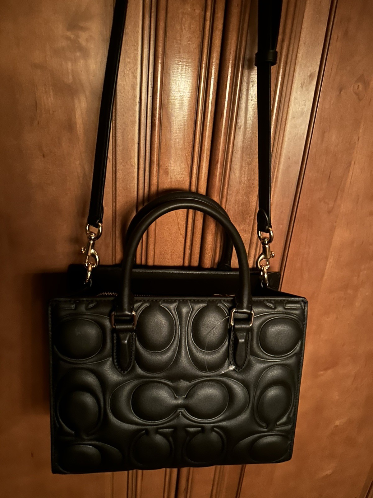 Coach Maggie Small Tote Bag In Signature Leather in Black NWOT – CY670