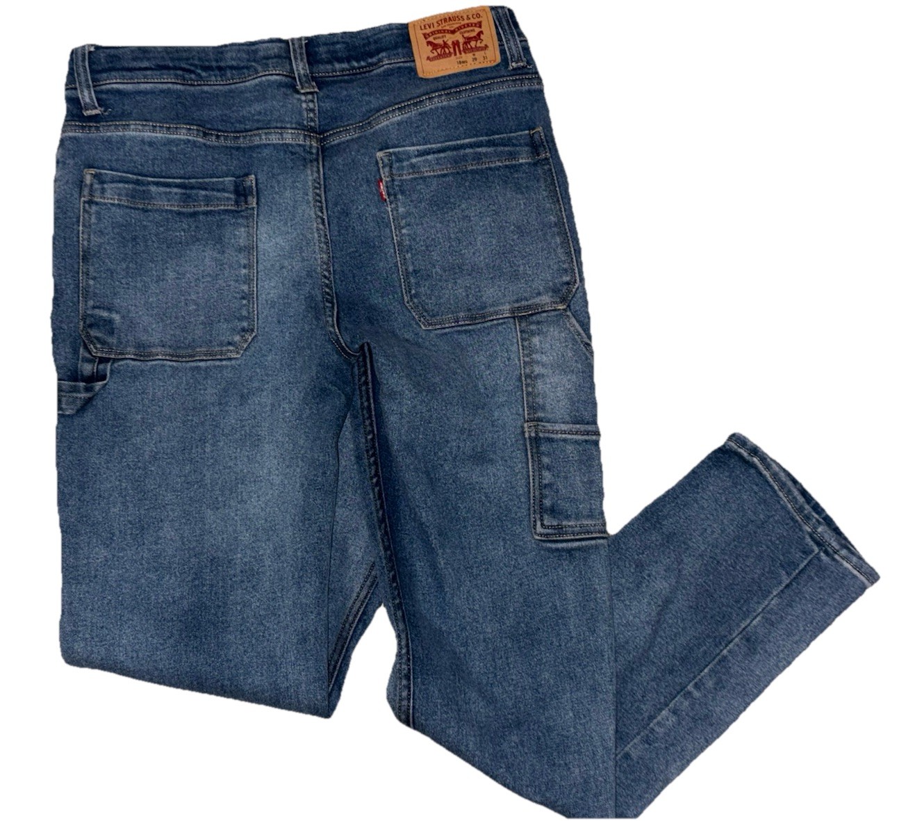 Boy’s Levi’s Regular Taper Carpenter Jeans In Med Wash In Sz 18 29 X 31