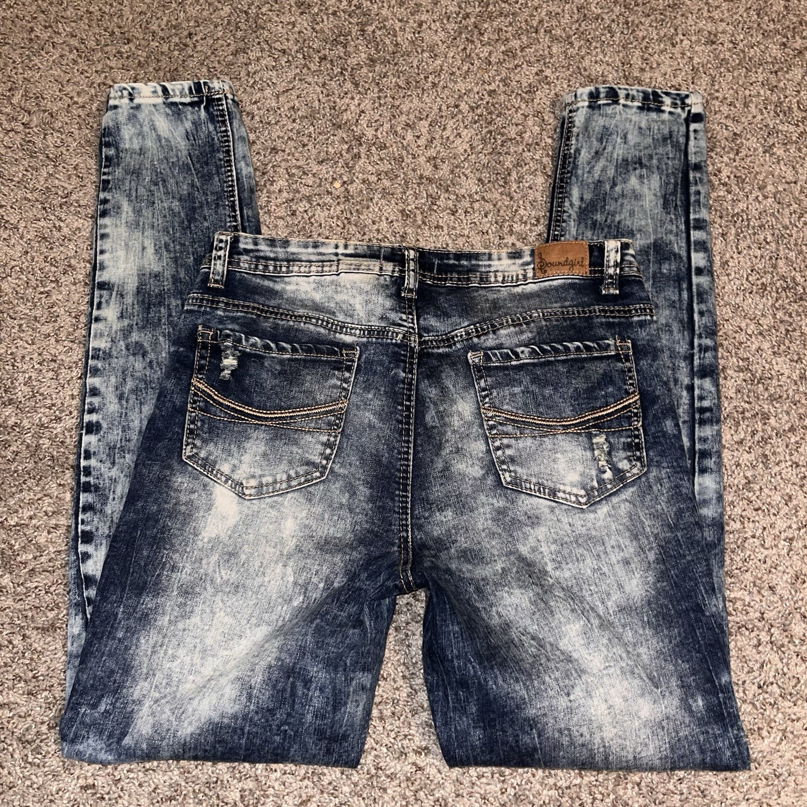 Vtg Y2K Women’s Song Girl Denim Jeans Size 11 Low Rise Skinny Blue Stone Wash