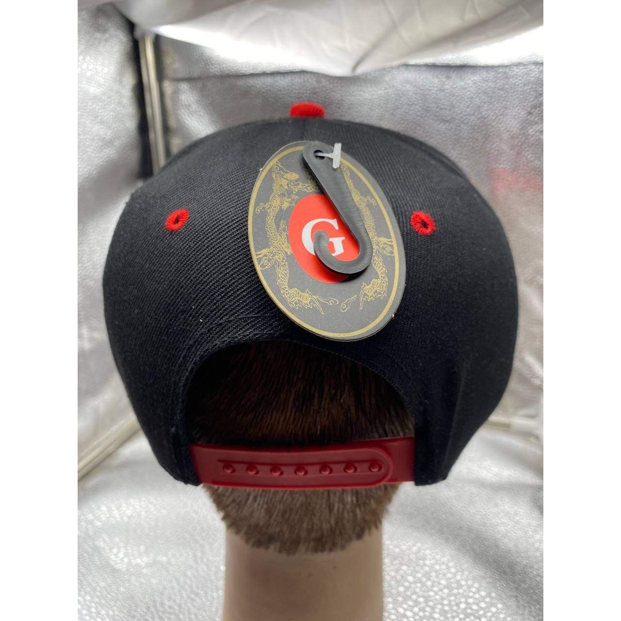 Gelante Snapback Hat Mens One Size Black Red Two Tone Flat Brim Baseball Cap