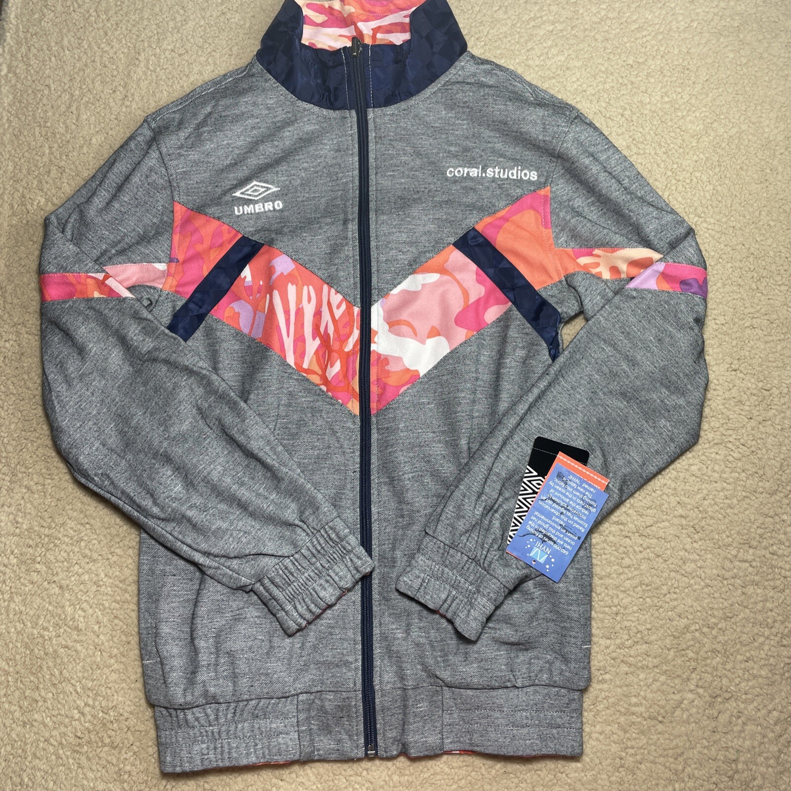 Umbro Premier X Coral Studios Full Zip Reversible Track Jacket Men’s MEDIUM