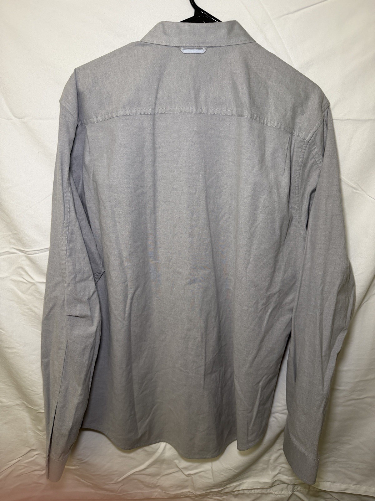 Lululemon Qwick Oxford Gray Casual Long Sleeve Button Up Shirt Mens XL Stretch