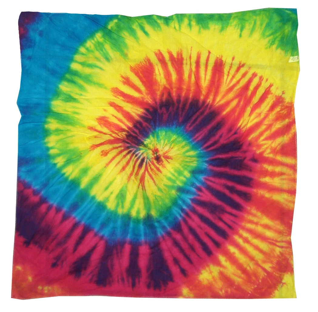 Multicolor Tie Dye Bandanas 100% Cotton 20 x 20 Inches