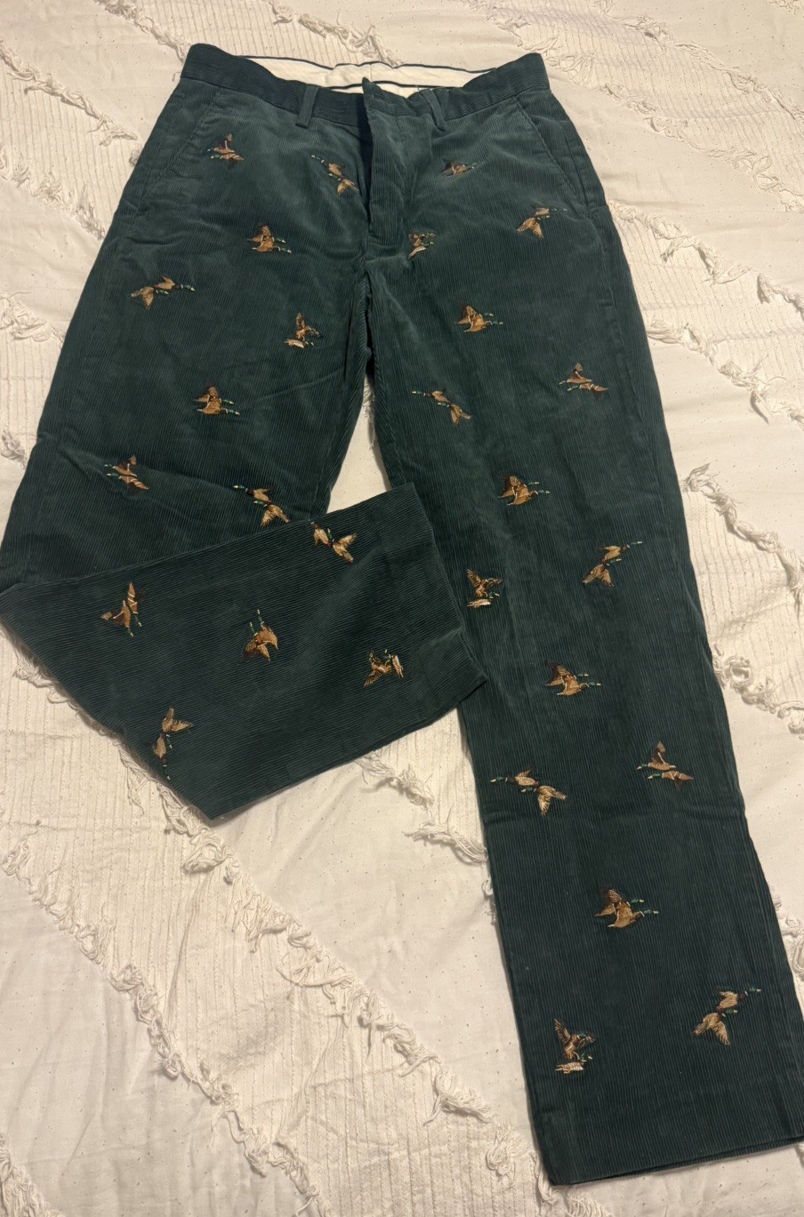 Polo Ralph Lauren Men’s 30×30 Classic Fit Corduroy Mallard Duck Trousers