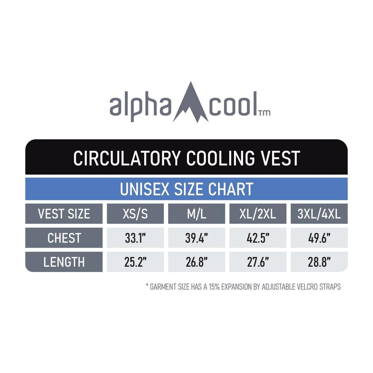 AlphaCool 7V Circulatory Cooling Vest System 3XL/4XL