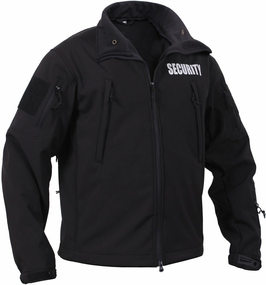 Black Waterproof Special Ops Soft Shell Double Sided Security Jacket