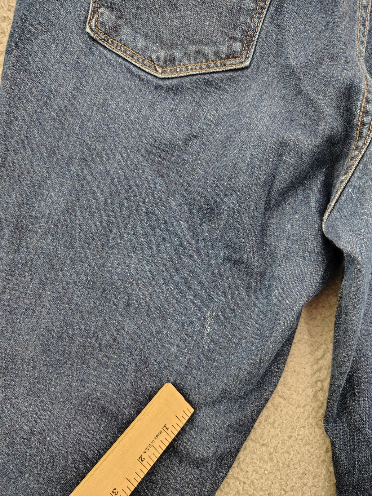 Universal Thread Jeans Womens 18 34R Blue Ankle Bootcut Raw Hem Stretch Denim