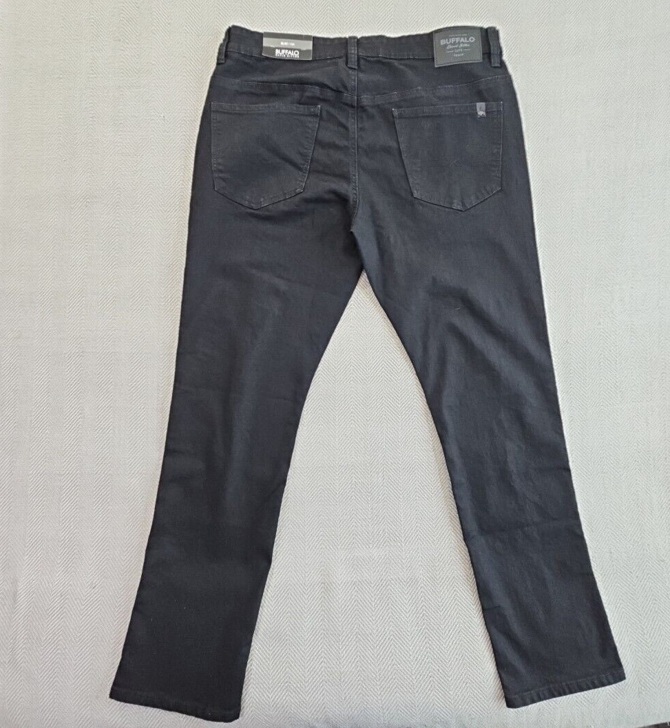 Buffalo David Bitton Ash Jeans Men’s Size W36 L32 Black Slim Fit NWT Classic