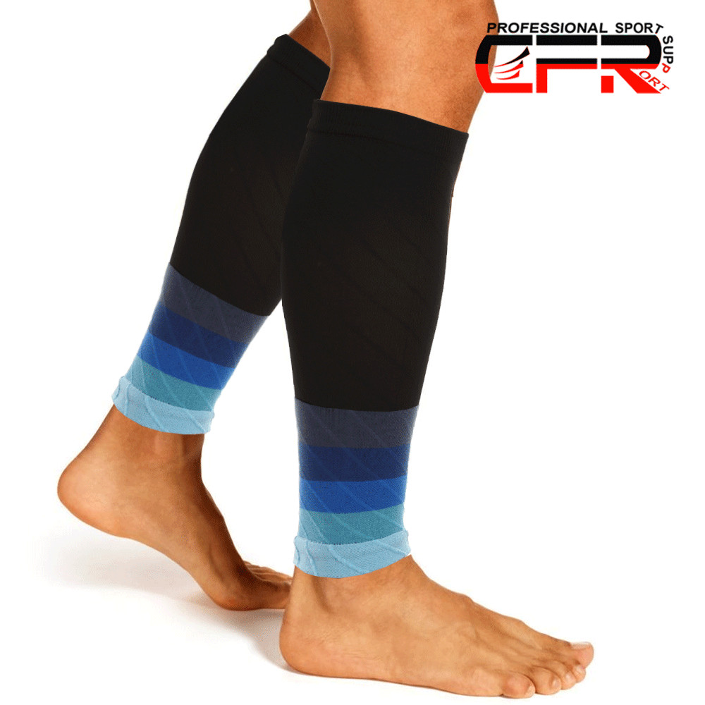 Pair Compression Socks Calf Sleeve Leg Support Brace 15-20mmHg Men Women Running