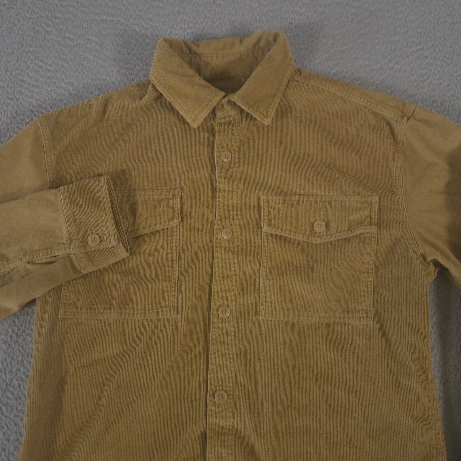 American Eagle Shirt Mens L Oversized Fit Corduroy Long Sleeve Pocket Shacket