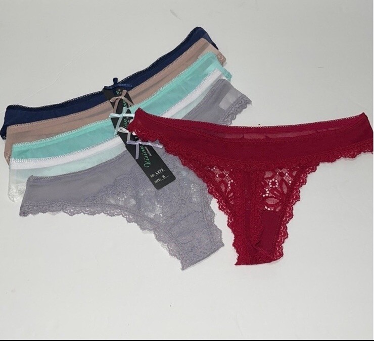6 Pieces Set women’s Thong V String Panties Underwear. Size Xlarge. NWT