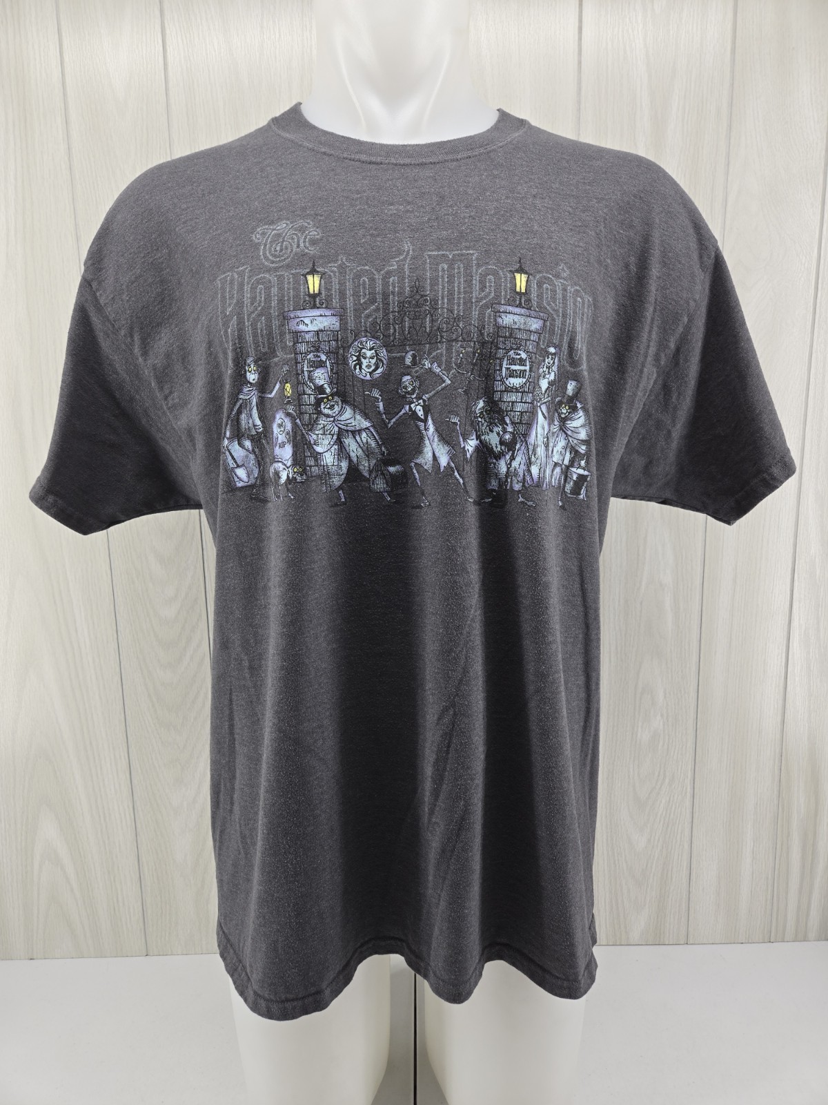Disneyland The Haunted Mansion T-Shirt Size XL Gray