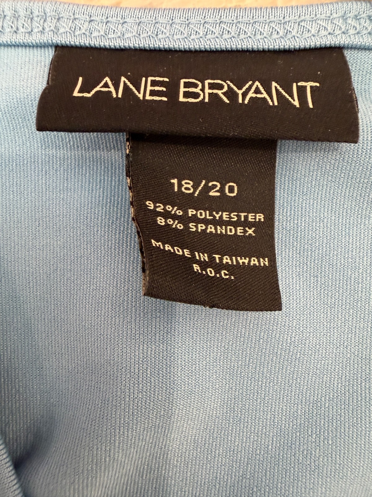 Lane Bryant Light Blue Cami Size 18/20 92% Nylon / 8% Spandex