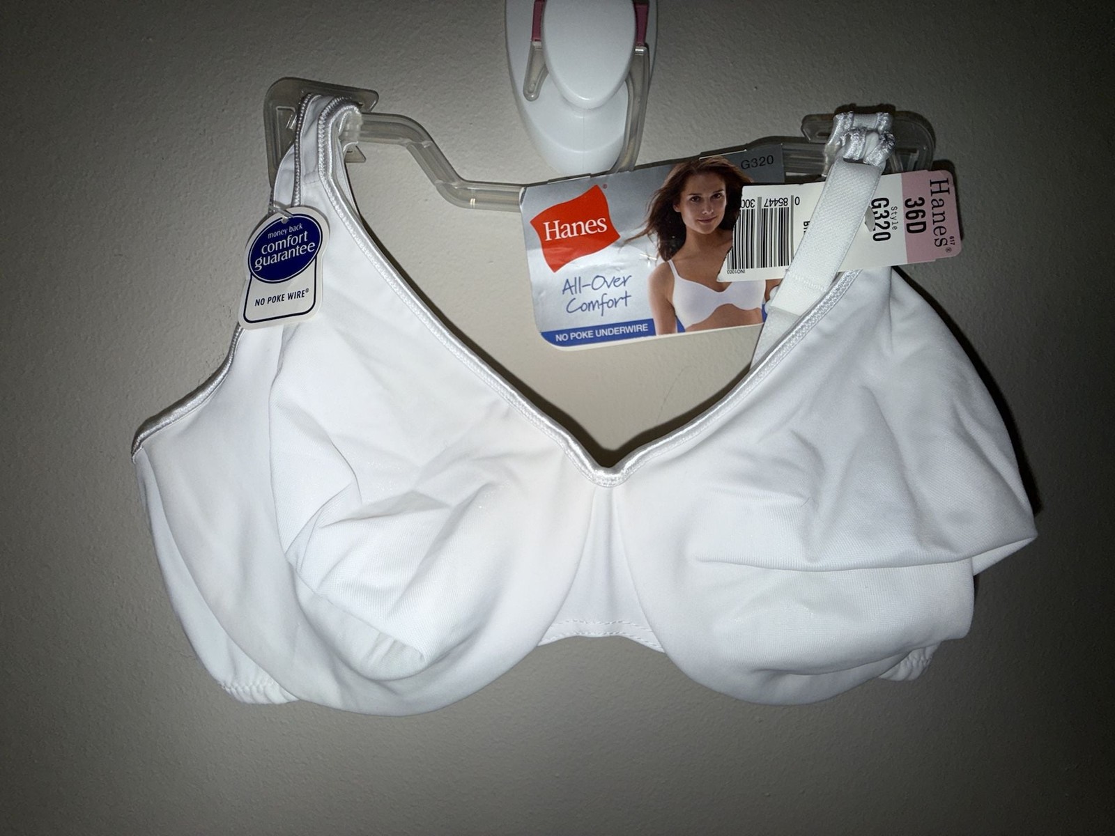 Hanes All-Over Comfort No Poke Underwire Bra Style G320