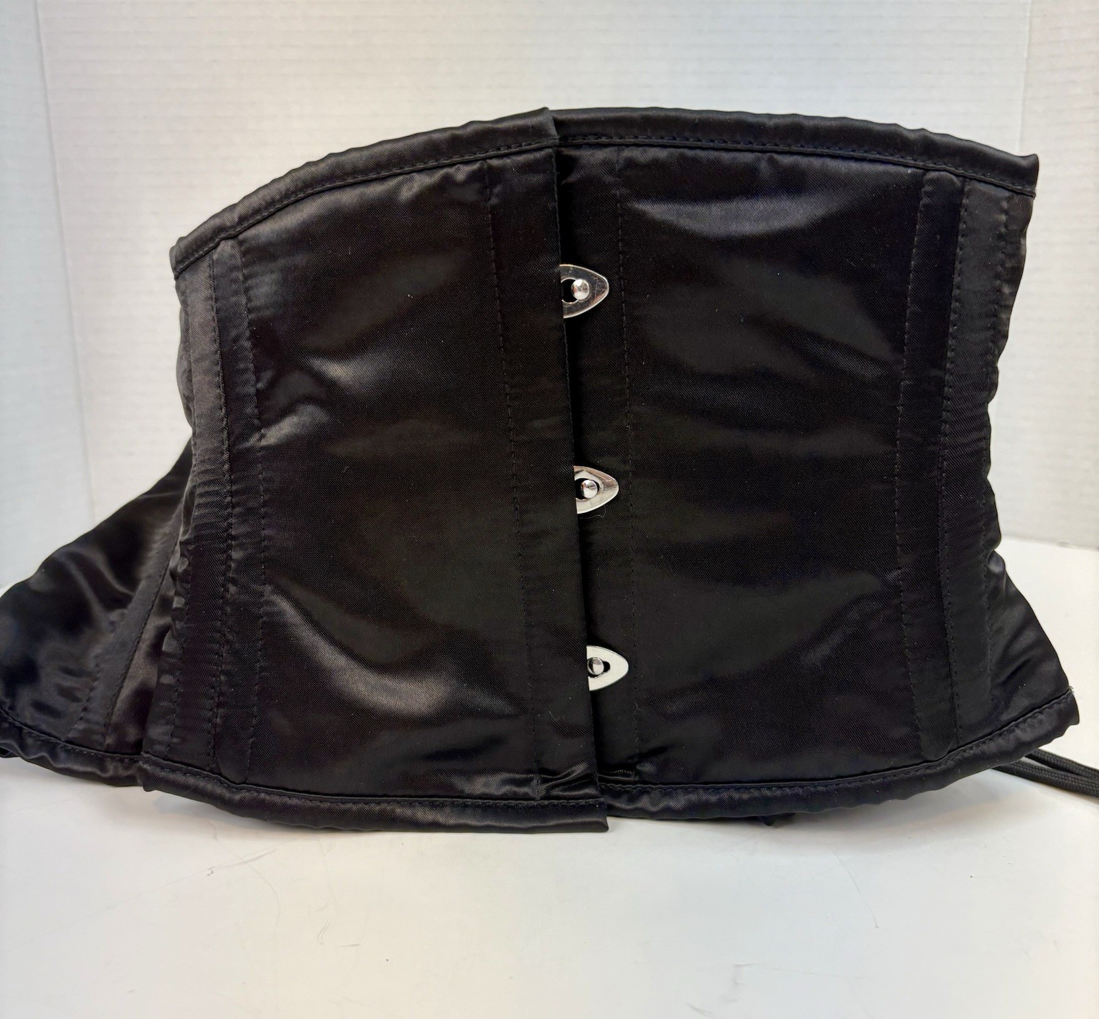 Orchard Corset Black Underbust Lace Up Steel Boned Corset Size 32 NWOT RN115734