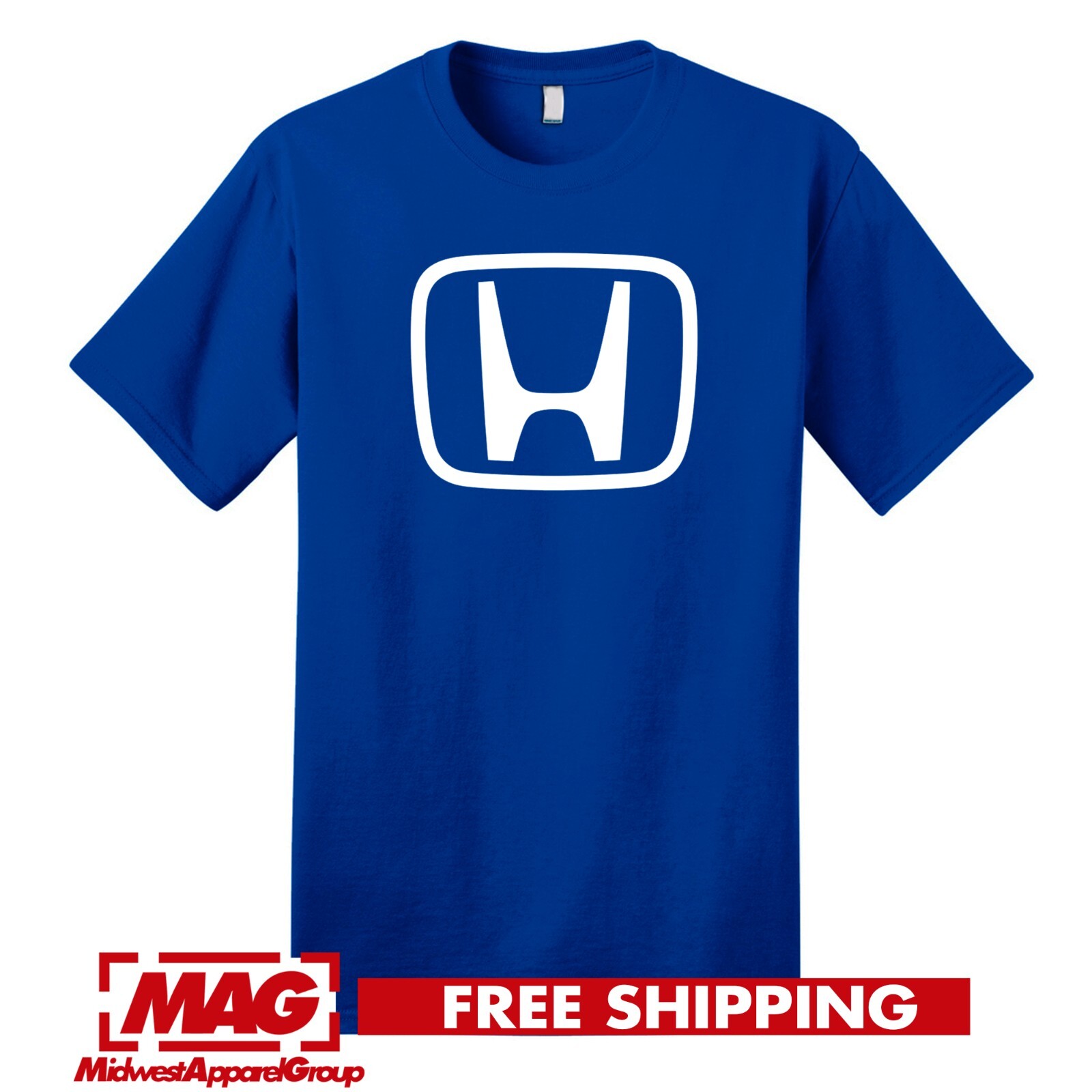 HONDA LOGO BLUE T-SHIRT Automotive Shirt Tee Civic Accord Racing Vtec TypeR T