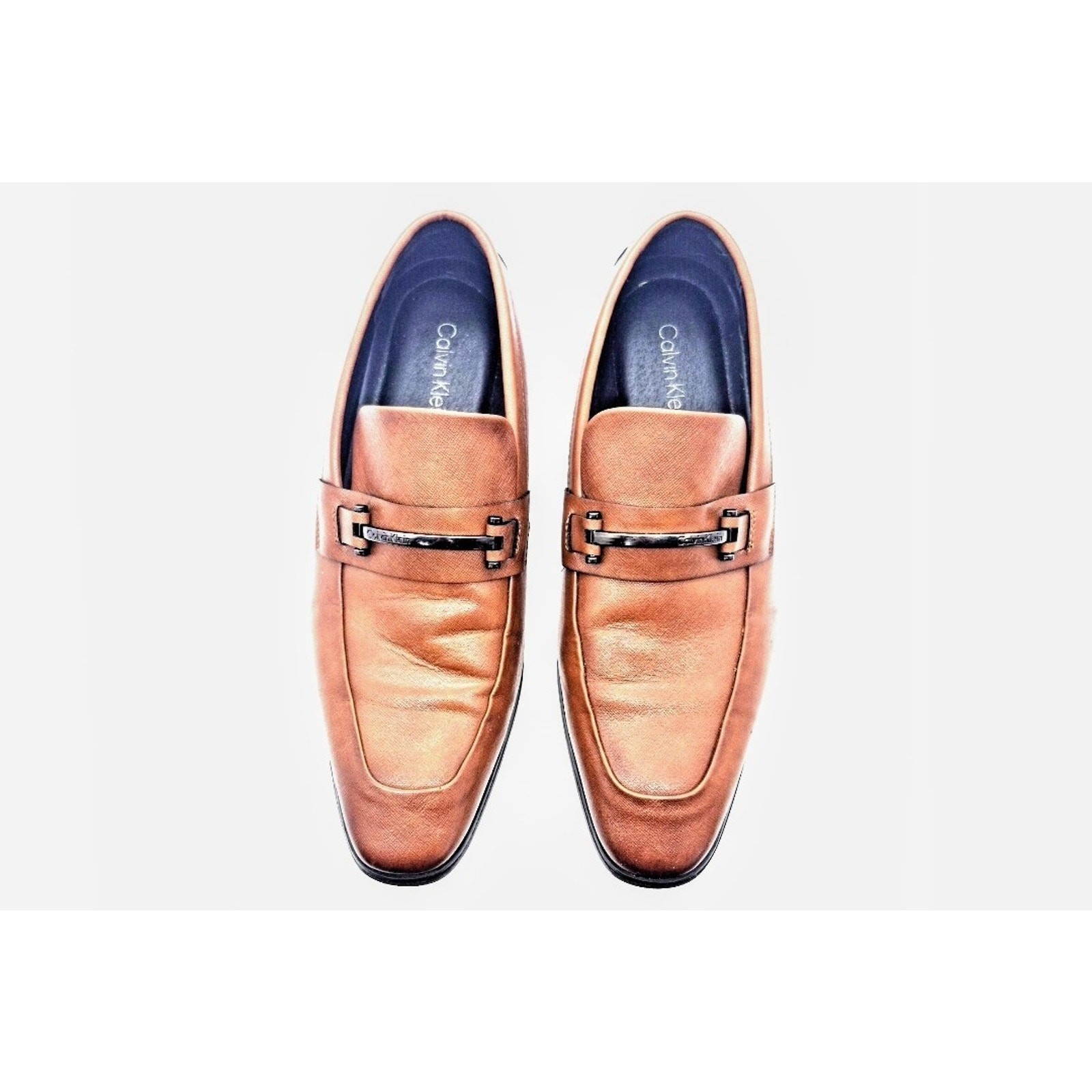 Calvin Klein Men’s Malcome Tan Bit Loafers Slip-On Shoes Size 9.5 M Preppy Style