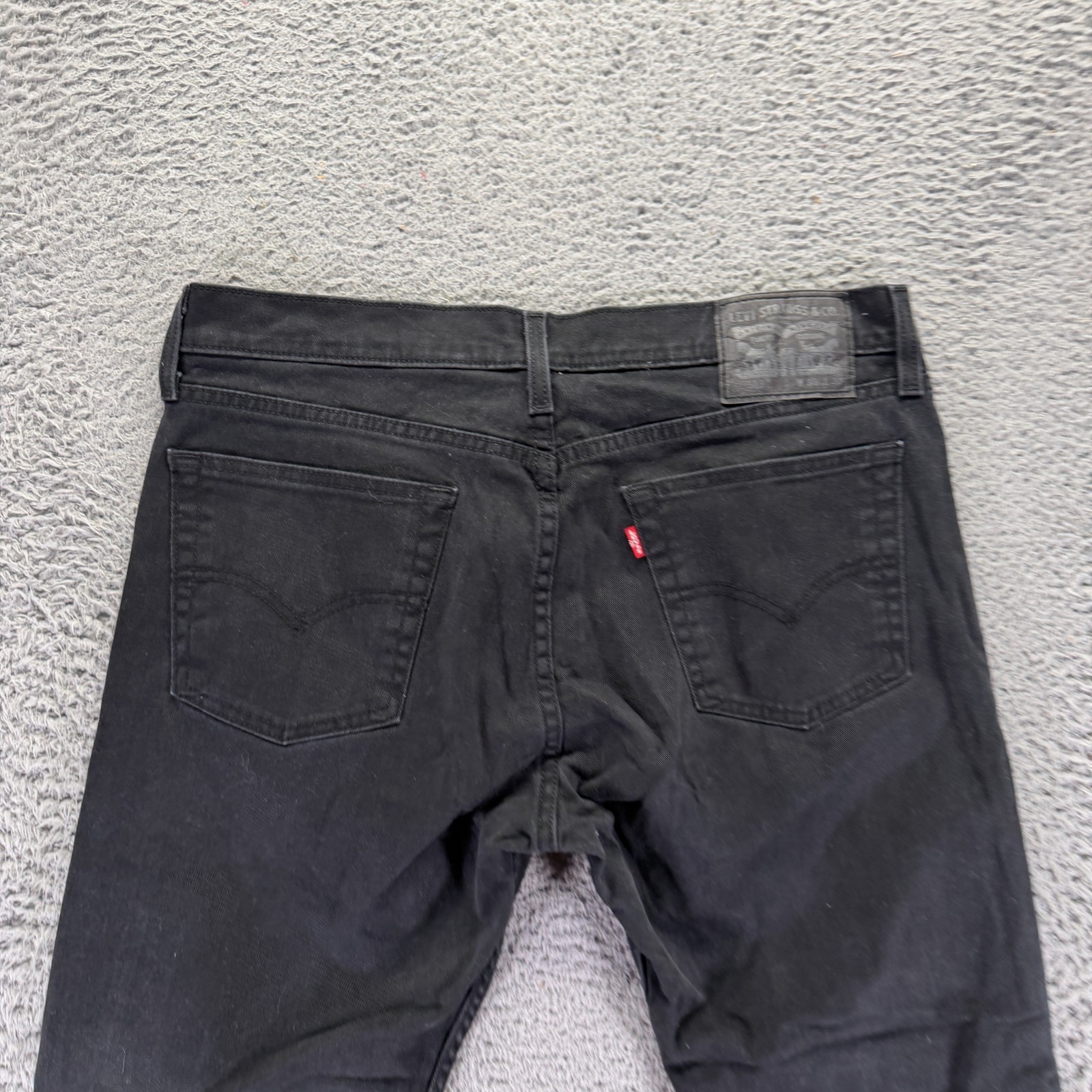 Levi’s 513 Jeans Mens 33×32 Black Cotton Denim Straight Travel Workwear Stretch