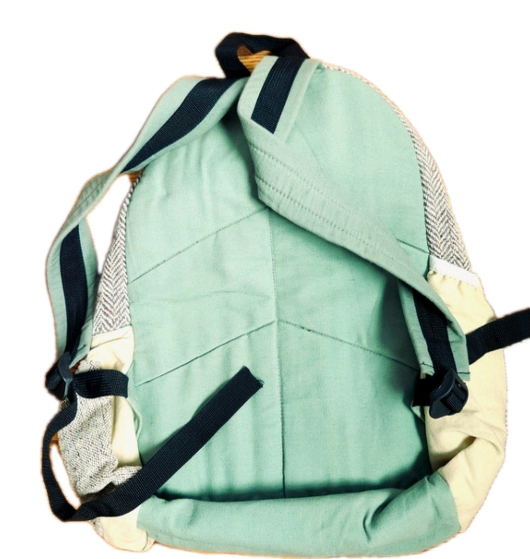 NEW Karma Nepal Crafts 100% Himalayan Hemp Backpack THC Free Sustainable. L