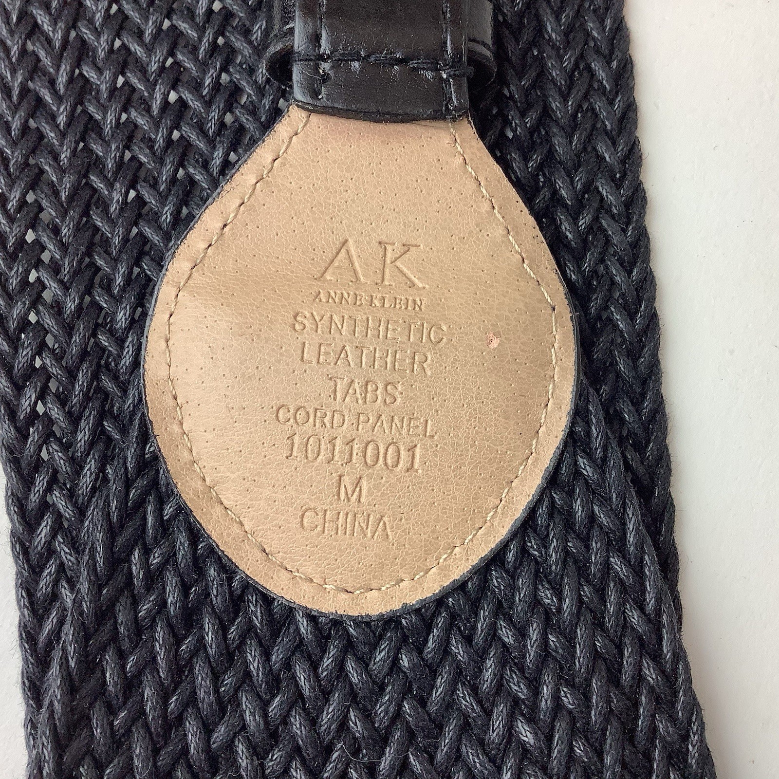 Anne Klein Synthetic Leather & Fiber Woven Women’s Belt Medium