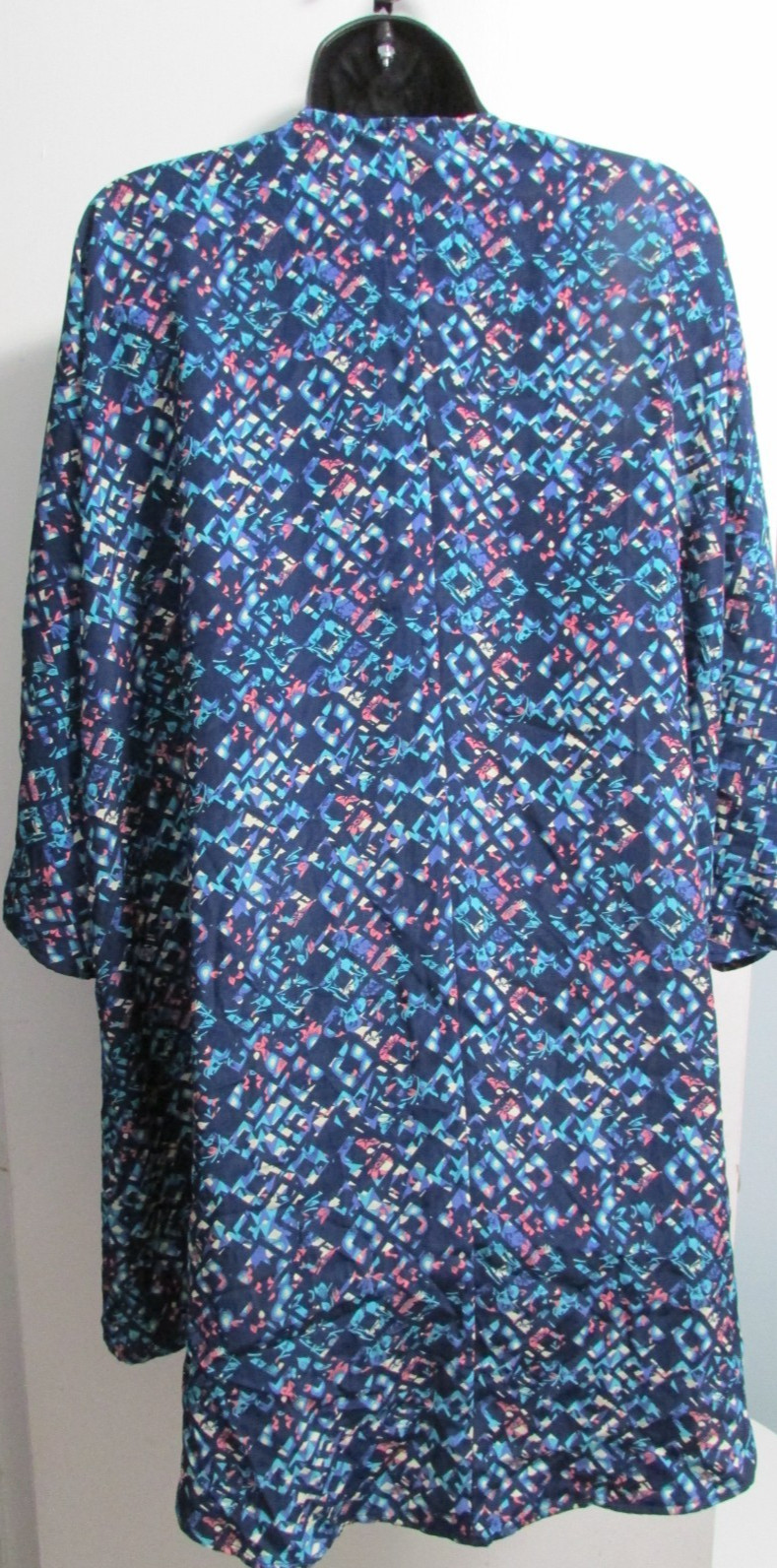 NEW Womens L Geometric multicolor SS Open Front Layer LINDSAY Top LuLaRoe