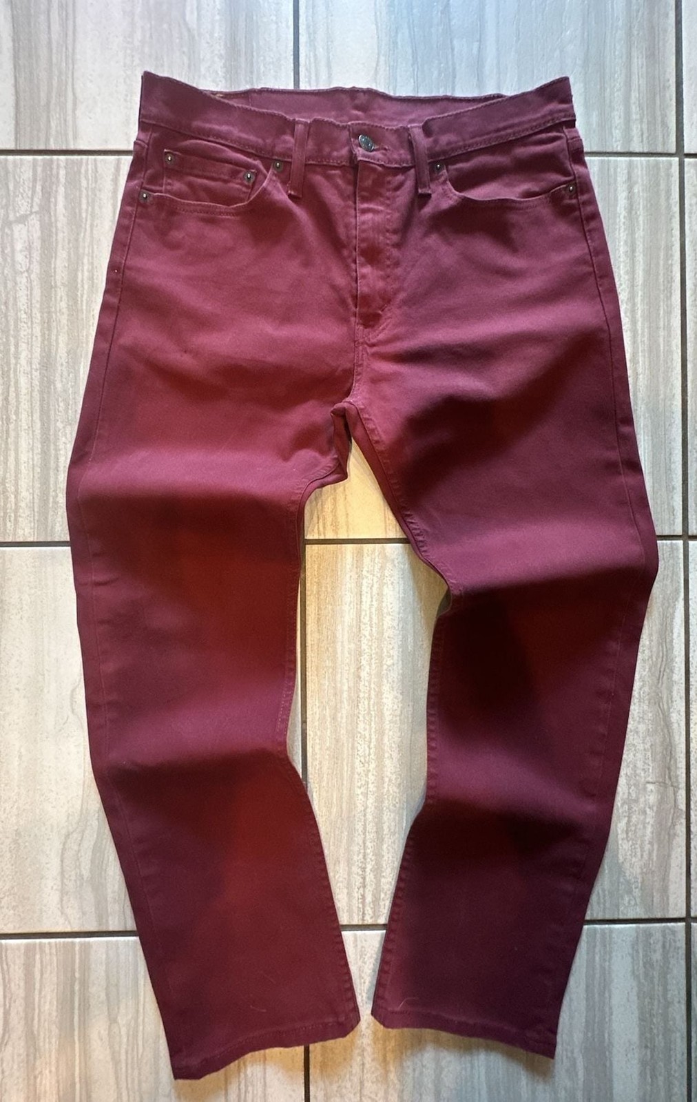 Levi’s 513, 34×30 Slim Straight Jeans Maroon