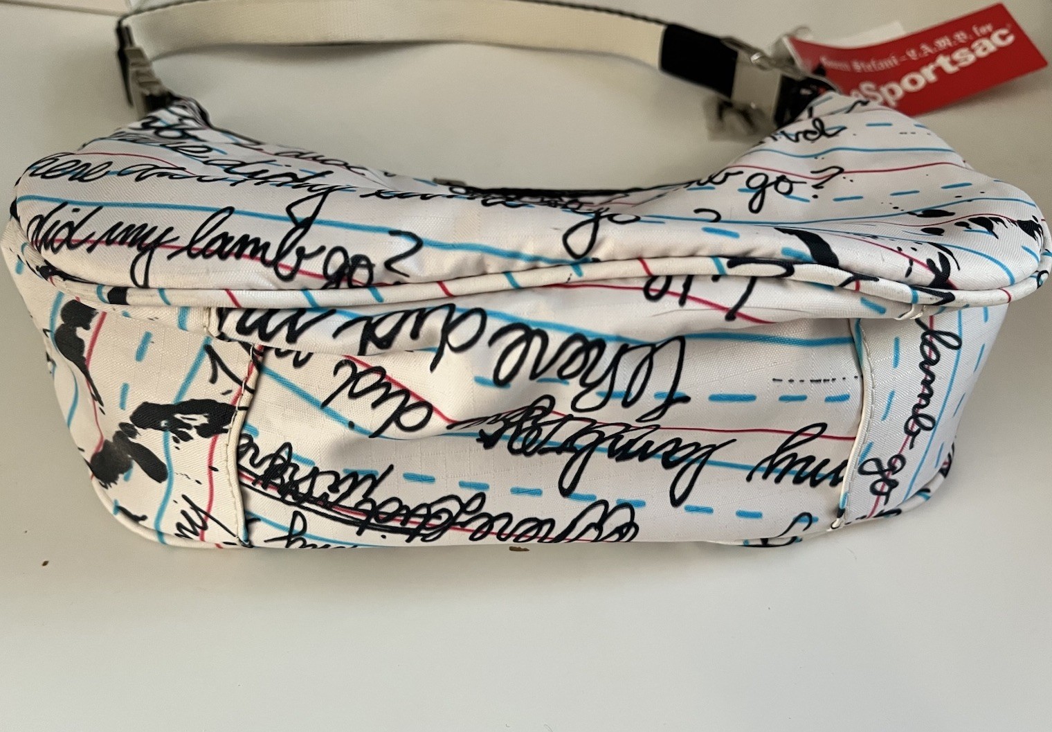 L.A.M.B. LeSportsac by Gwen Stefani small penmanship hella hobo with charm NWT