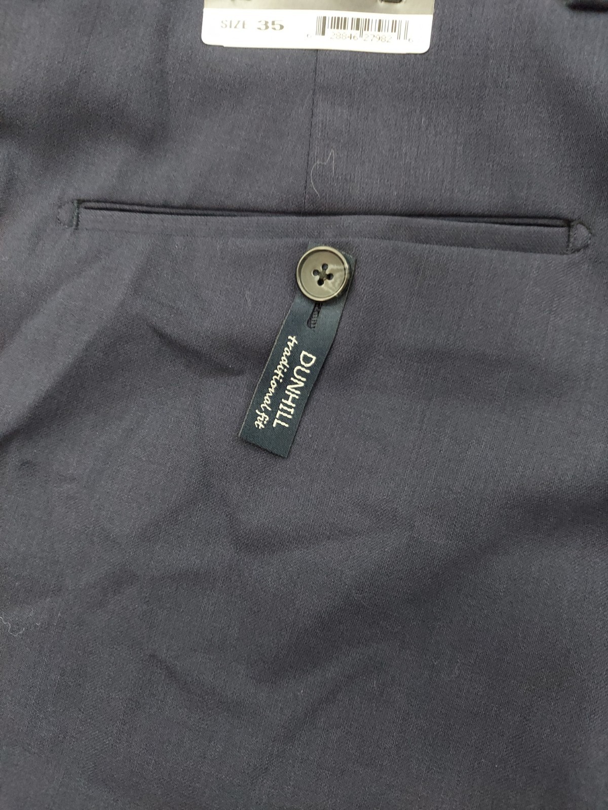 Ballin Pants Mens 35 Blue Super 120s Wool Dunhill Comfort Eze Unhemmed NWT